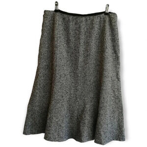 Gerard Darel Wool Blend Pleated Midi Skirt Heathered Gray 42 FR or 10 US